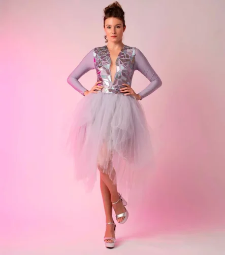 Body con tutú morado